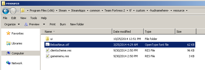 font file in resource folder