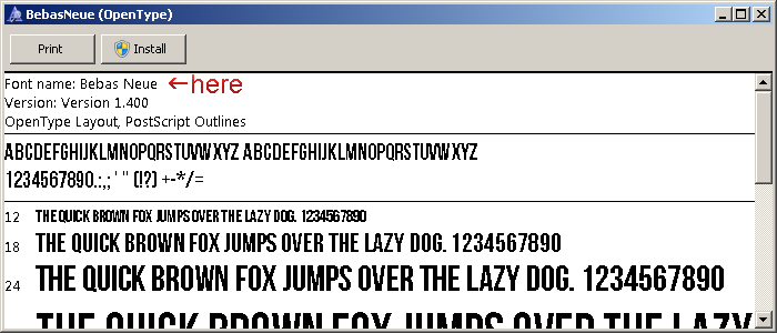 windows font viewer