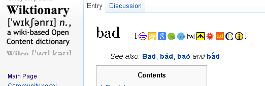 Wiktionary Links Example