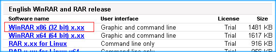 WinRAR Download Page WinRAR Download Page