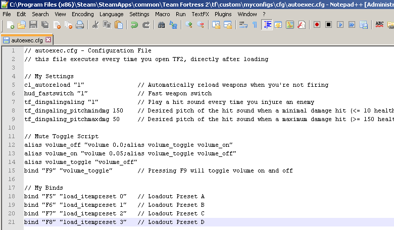 autoexec.cfg example autoexec.cfg example