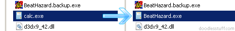 Replacing the games executable Replacing the games executable
